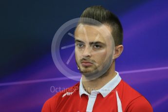 World © Octane Photographic Ltd. Drivers’ Press Conference. Thursday 24th September 2015, F1 Japanese Grand Prix, Suzuka. Manor Marussia F1 Team – William Stevens. Digital Ref: 1440LB1D9542