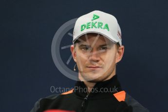 World © Octane Photographic Ltd. Drivers’ Press Conference. Thursday 24th September 2015, F1 Japanese Grand Prix, Suzuka. Sahara Force India – Nico Hulkenberg. Digital Ref: 1440LB1D9658