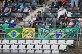 World © Octane Photographic Ltd. Felipe Massa fans in the grandstands. Thursday 24th September 2015, F1 Japanese Grand Prix, Setup, Suzuka. Digital Ref: 1439CB7D4404
