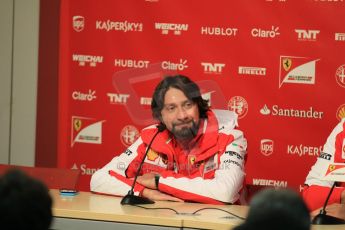 World © Octane Photographic Ltd. Scuderia Ferrari Press Conference - Press secretary Alberto Antonini. Friday 20th February 2015, Circuit de Barcelona Catalunya, Spain. Digital Ref : 1189CB1L6422