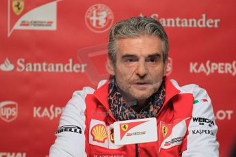 World © Octane Photographic Ltd. Scuderia Ferrari Press Conference - Maurizio Arrivabene. Friday 20th February 2015, Circuit de Barcelona Catalunya, Spain. Digital Ref : 1189CB1L6497