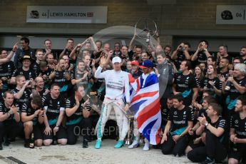 World © Octane Photographic Ltd. Mercedes AMG Petronas F1 team – Lewis Hamilton, celebrate on winning the USA GP, with enough points to take the World Drivers Championship (WDC) along with Nico Rosberg. Sunday 25th October 2015, F1 USA Grand Prix, Austin, Texas - Circuit of the Americas (COTA). Digital Ref: 1468LB1D3278
