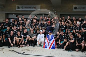 World © Octane Photographic Ltd. Mercedes AMG Petronas F1 team – Lewis Hamilton, celebrate on winning the USA GP, with enough points to take the World Drivers Championship (WDC) along with Nico Rosberg. Sunday 25th October 2015, F1 USA Grand Prix, Austin, Texas - Circuit of the Americas (COTA). Digital Ref: 1468LB1D3291