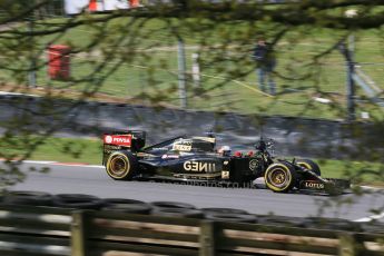 World © Octane Photographic Ltd. Lotus F1 Team E23 Hybrid - Romain Grosjean. Lotus filming day at Brands Hatch. Digital Ref: 1238LB1D5067