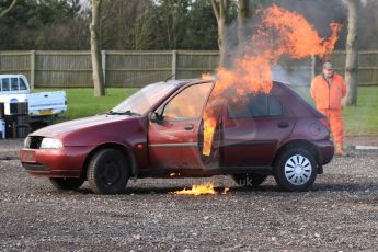 World © Octane Photographic Ltd. 24th January 2015. BMMC (British Motorsport Marshals’ Club) Trainee Fire Rescue Training Day – Donington Park. Digital Ref : 1178CB7D8909