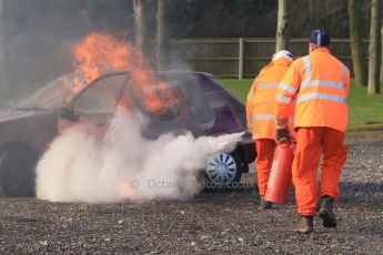 World © Octane Photographic Ltd. 24th January 2015. BMMC (British Motorsport Marshals’ Club) Trainee Fire Rescue Training Day – Donington Park. Digital Ref : 1178CB7D8919