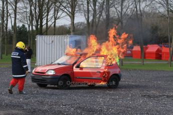 World © Octane Photographic Ltd. 24th January 2015. BMMC (British Motorsport Marshals’ Club) Trainee Fire Rescue Training Day – Donington Park. Digital Ref : 1178CB7D8959