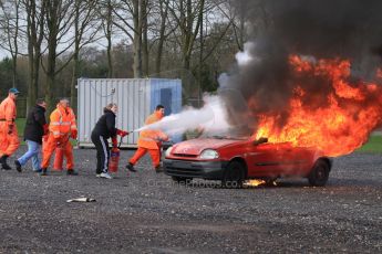 World © Octane Photographic Ltd. 24th January 2015. BMMC (British Motorsport Marshals’ Club) Trainee Fire Rescue Training Day – Donington Park. Digital Ref : 1178CB7D8984