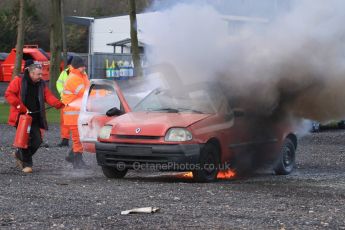 World © Octane Photographic Ltd. 24th January 2015. BMMC (British Motorsport Marshals’ Club) Trainee Fire Rescue Training Day – Donington Park. Digital Ref : 1178CB7D9026