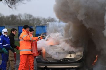 World © Octane Photographic Ltd. 24th January 2015. BMMC (British Motorsport Marshals’ Club) Trainee Fire Rescue Training Day – Donington Park. Digital Ref : 1178CB7D9086
