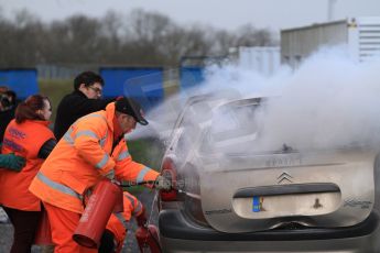 World © Octane Photographic Ltd. 24th January 2015. BMMC (British Motorsport Marshals’ Club) Trainee Fire Rescue Training Day – Donington Park. Digital Ref : 1178CB7D9102