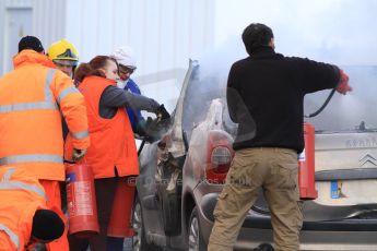 World © Octane Photographic Ltd. 24th January 2015. BMMC (British Motorsport Marshals’ Club) Trainee Fire Rescue Training Day – Donington Park. Digital Ref : 1178CB7D9106
