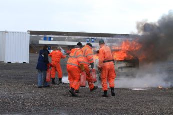 World © Octane Photographic Ltd. 24th January 2015. BMMC (British Motorsport Marshals’ Club) Trainee Fire Rescue Training Day – Donington Park. Digital Ref : 1178CB7D9134