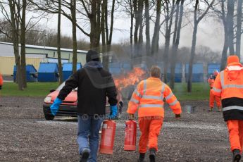 World © Octane Photographic Ltd. 24th January 2015. BMMC (British Motorsport Marshals’ Club) Trainee Fire Rescue Training Day – Donington Park. Digital Ref : 1178CB7D9184