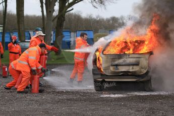 World © Octane Photographic Ltd. 24th January 2015. BMMC (British Motorsport Marshals’ Club) Trainee Fire Rescue Training Day – Donington Park. Digital Ref : 1178CB7D9230