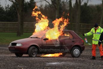 World © Octane Photographic Ltd. 24th January 2015. BMMC (British Motorsport Marshals’ Club) Trainee Fire Rescue Training Day – Donington Park. Digital Ref : 1178CB7D9251