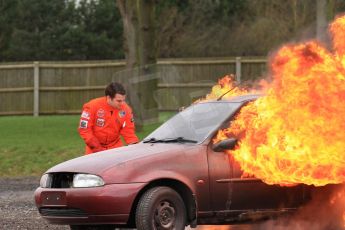 World © Octane Photographic Ltd. 24th January 2015. BMMC (British Motorsport Marshals’ Club) Trainee Fire Rescue Training Day – Donington Park. Digital Ref : 1178CB7D9269
