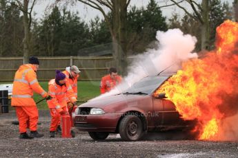 World © Octane Photographic Ltd. 24th January 2015. BMMC (British Motorsport Marshals’ Club) Trainee Fire Rescue Training Day – Donington Park. Digital Ref : 1178CB7D9274