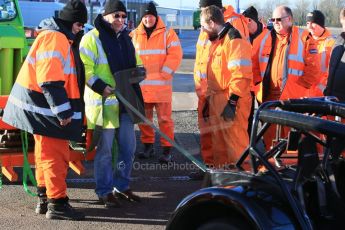 World © Octane Photographic Ltd. 18th January 2015. BMMC (British Motorsport Marshals’ Club) Snatch Rescue Training Day with a bookatrack.com Caterham – Donington Park. Digital Ref : 1178LB1D0300