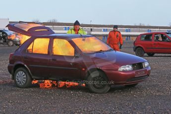 World © Octane Photographic Ltd. 24th January 2015. BMMC (British Motorsport Marshals’ Club) Trainee Fire Rescue Training Day – Donington Park. Digital Ref : 1178LB1D0495