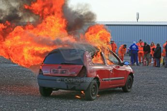 World © Octane Photographic Ltd. 24th January 2015. BMMC (British Motorsport Marshals’ Club) Trainee Fire Rescue Training Day – Donington Park. Digital Ref : 1178LB1D0538