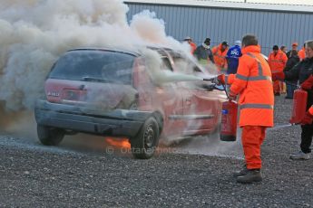 World © Octane Photographic Ltd. 24th January 2015. BMMC (British Motorsport Marshals’ Club) Trainee Fire Rescue Training Day – Donington Park. Digital Ref : 1178LB1D0552