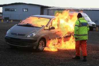 World © Octane Photographic Ltd. 24th January 2015. BMMC (British Motorsport Marshals’ Club) Trainee Fire Rescue Training Day – Donington Park. Digital Ref : 1178LB1D0579