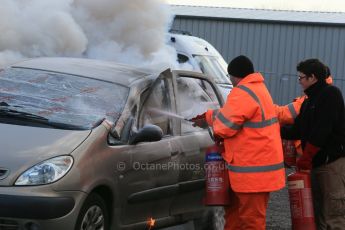 World © Octane Photographic Ltd. 24th January 2015. BMMC (British Motorsport Marshals’ Club) Trainee Fire Rescue Training Day – Donington Park. Digital Ref : 1178LB1D0589