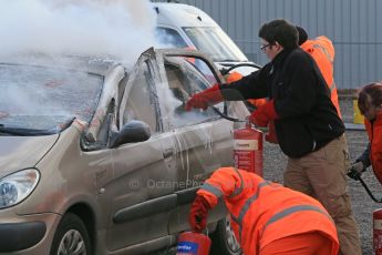 World © Octane Photographic Ltd. 24th January 2015. BMMC (British Motorsport Marshals’ Club) Trainee Fire Rescue Training Day – Donington Park. Digital Ref : 1178LB1D0591