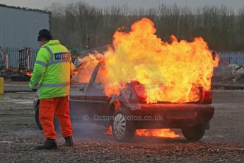 World © Octane Photographic Ltd. 24th January 2015. BMMC (British Motorsport Marshals’ Club) Trainee Fire Rescue Training Day – Donington Park. Digital Ref : 1178LB1D0648