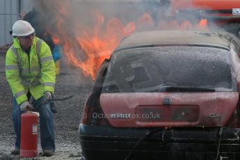 World © Octane Photographic Ltd. 24th January 2015. BMMC (British Motorsport Marshals’ Club) Trainee Fire Rescue Training Day – Donington Park. Digital Ref : 1178LB1D0680