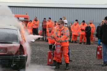 World © Octane Photographic Ltd. 24th January 2015. BMMC (British Motorsport Marshals’ Club) Trainee Fire Rescue Training Day – Donington Park. Digital Ref : 1178LB1D0686