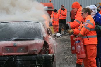 World © Octane Photographic Ltd. 24th January 2015. BMMC (British Motorsport Marshals’ Club) Trainee Fire Rescue Training Day – Donington Park. Digital Ref : 1178LB1D0689