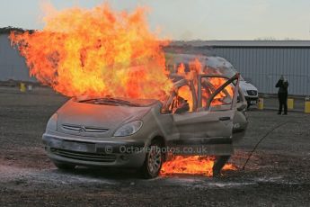 World © Octane Photographic Ltd. 24th January 2015. BMMC (British Motorsport Marshals’ Club) Trainee Fire Rescue Training Day – Donington Park. Digital Ref : 1178LB1D0715