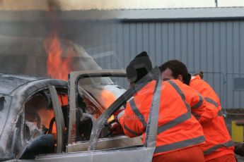 World © Octane Photographic Ltd. 24th January 2015. BMMC (British Motorsport Marshals’ Club) Trainee Fire Rescue Training Day – Donington Park. Digital Ref : 1178LB1D0741