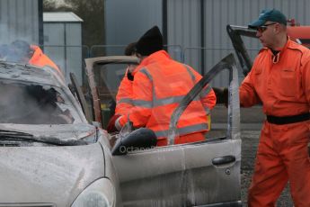 World © Octane Photographic Ltd. 24th January 2015. BMMC (British Motorsport Marshals’ Club) Trainee Fire Rescue Training Day – Donington Park. Digital Ref : 1178LB1D0750