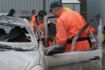World © Octane Photographic Ltd. 24th January 2015. BMMC (British Motorsport Marshals’ Club) Trainee Fire Rescue Training Day – Donington Park. Digital Ref : 1178LB1D0758