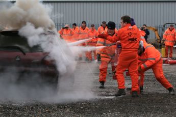 World © Octane Photographic Ltd. 24th January 2015. BMMC (British Motorsport Marshals’ Club) Trainee Fire Rescue Training Day – Donington Park. Digital Ref : 1178LB1D0795