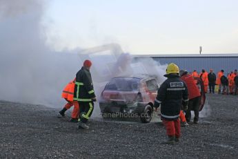 World © Octane Photographic Ltd. 24th January 2015. BMMC (British Motorsport Marshals’ Club) Trainee Fire Rescue Training Day – Donington Park. Digital Ref : 1178LW1L0781