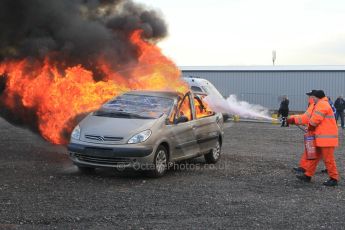 World © Octane Photographic Ltd. 24th January 2015. BMMC (British Motorsport Marshals’ Club) Trainee Fire Rescue Training Day – Donington Park. Digital Ref : 1178LW1L0790