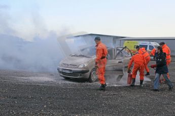 World © Octane Photographic Ltd. 24th January 2015. BMMC (British Motorsport Marshals’ Club) Trainee Fire Rescue Training Day – Donington Park. Digital Ref : 1178LW1L0810