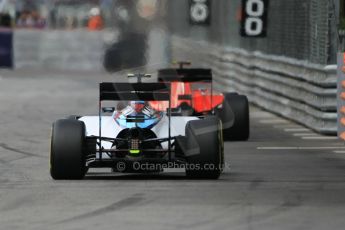 World © Octane Photographic Ltd. Williams Martini Racing FW37 – Valtteri Bottas. Saturday 23rd May 2015, F1 Practice 3, Monte Carlo, Monaco. Digital Ref: 1281CB1L0931