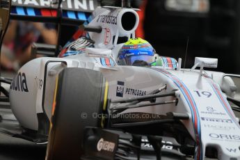 World © Octane Photographic Ltd. Williams Martini Racing FW37 – Felipe Massa. Saturday 23rd May 2015, F1 Practice 3, Monte Carlo, Monaco. Digital Ref: 1281CB1L1032