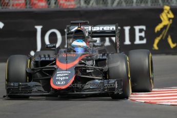 World © Octane Photographic Ltd. McLaren Honda MP4/30 – Fernando Alonso. Saturday 23rd May 2015, F1 Practice 3, Monte Carlo, Monaco. Digital Ref: 1281CB1L1055