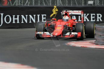 World © Octane Photographic Ltd. Scuderia Ferrari SF15-T– Sebastian Vettel. Saturday 23rd May 2015, F1 Practice 3, Monte Carlo, Monaco. Digital Ref: 1281CB1L1061