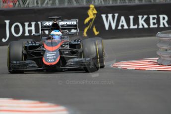 World © Octane Photographic Ltd. McLaren Honda MP4/30 – Fernando Alonso. Saturday 23rd May 2015, F1 Practice 3, Monte Carlo, Monaco. Digital Ref: 1281CB1L1081
