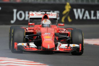 World © Octane Photographic Ltd. Scuderia Ferrari SF15-T– Sebastian Vettel. Saturday 23rd May 2015, F1 Practice 3, Monte Carlo, Monaco. Digital Ref: 1281CB1L1095
