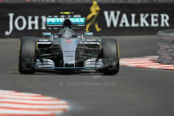 World © Octane Photographic Ltd. Mercedes AMG Petronas F1 W06 Hybrid – Nico Rosberg. Saturday 23rd May 2015, F1 Practice 3, Monte Carlo, Monaco. Digital Ref: 1281CB1L1128