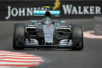 World © Octane Photographic Ltd. Mercedes AMG Petronas F1 W06 Hybrid – Nico Rosberg. Saturday 23rd May 2015, F1 Practice 3, Monte Carlo, Monaco. Digital Ref: 1281CB1L1130