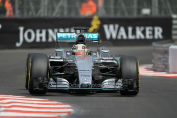 World © Octane Photographic Ltd. Mercedes AMG Petronas F1 W06 Hybrid – Lewis Hamilton. Saturday 23rd May 2015, F1 Practice 3, Monte Carlo, Monaco. Digital Ref: 1281CB1L1145